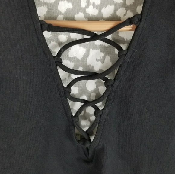 VICTORIA'S SECRET Halter Plunge V Lace Up Bodysuit - Picture 3 of 6